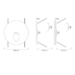 Wall Recessed Round Oval